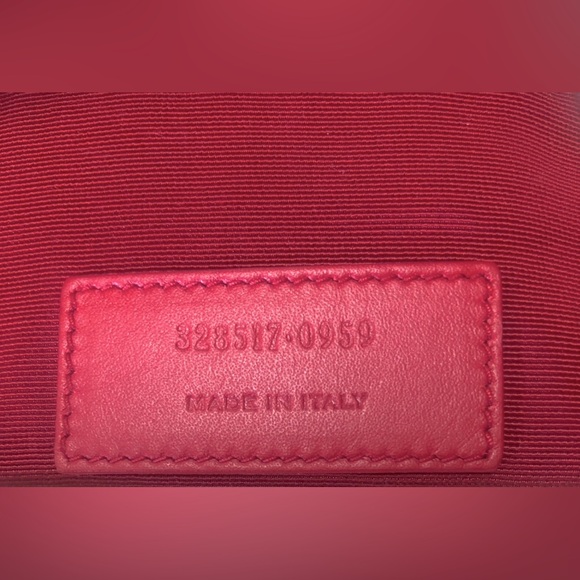 Saint Laurent Leather Pouch Cherry Red iPad Case Tablet Case Clutch Zippered Bag - Picture 7 of 9